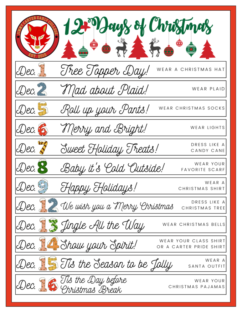 The 12 Days of Christmas begins December 1st!