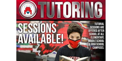 Tutoring sessions available. "Tutorial sessions are offered after school at all elementary, middle school, and high school campuses."