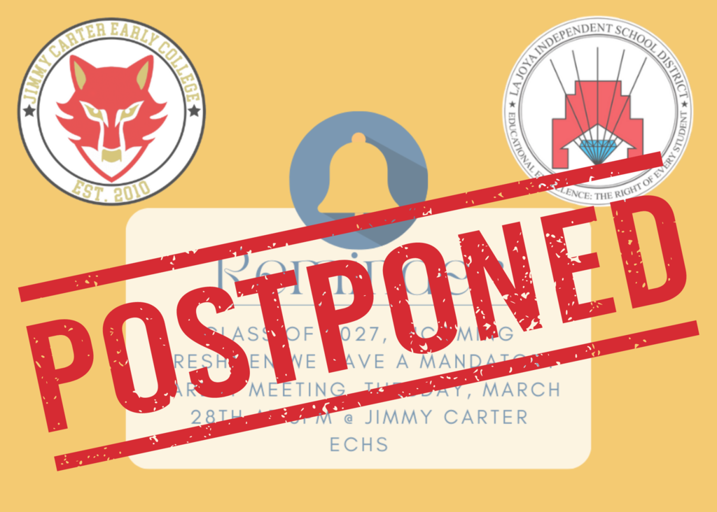 Parent Meeting Postponed!