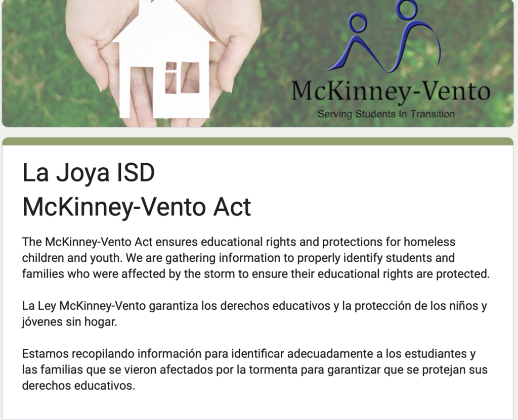La Joya ISD - McKinney-Vento Act 