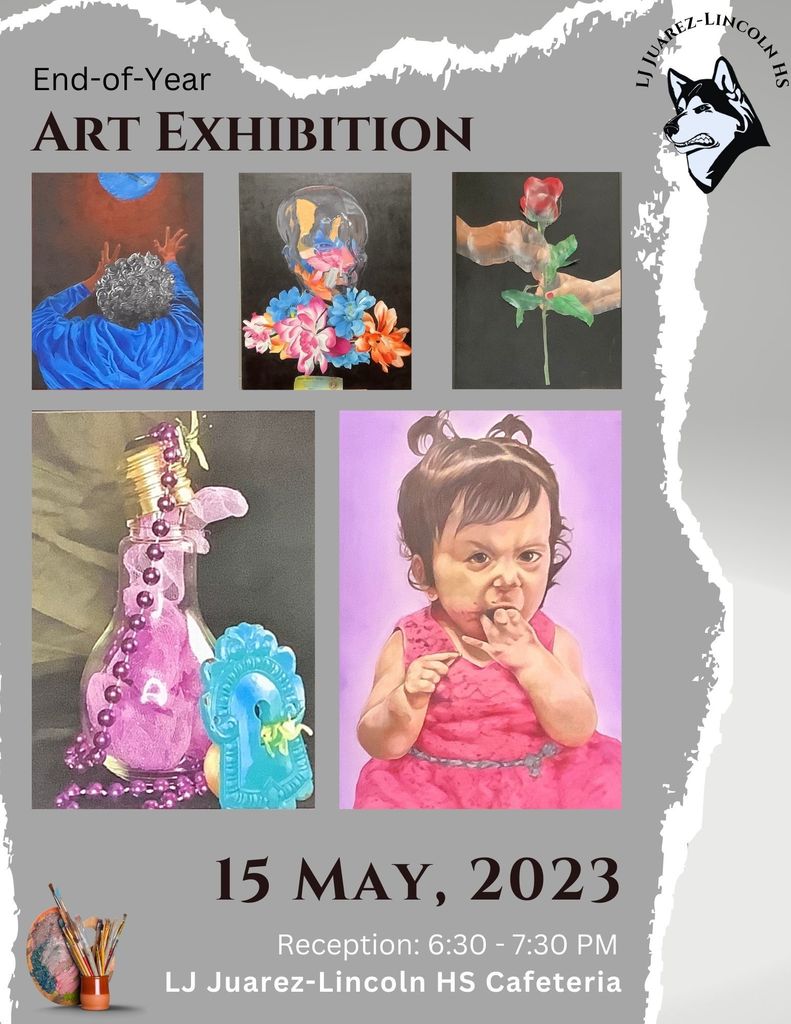 end of year art exhibition flyer