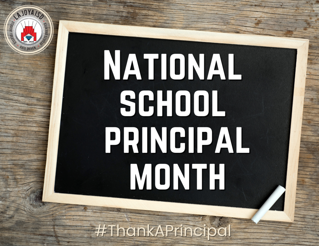 October is National School Principal Month! 