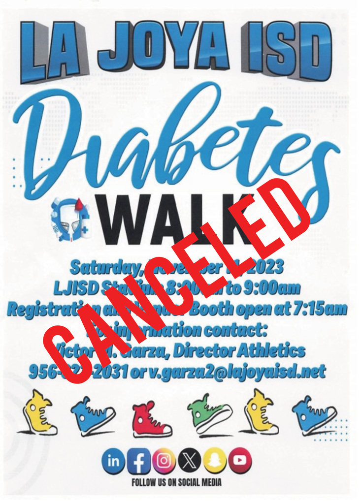 🌧️ Important Announcement: Unfortunately, due to inclement weather conditions, we regret to inform you that the Diabetes Walk scheduled for Saturday, November 11, 2023 has been canceled. The safety of our participants is our top priority, and we appreciate your understanding. Stay tuned for updates on future events, and thank you for your continued support! 🚶‍♂️