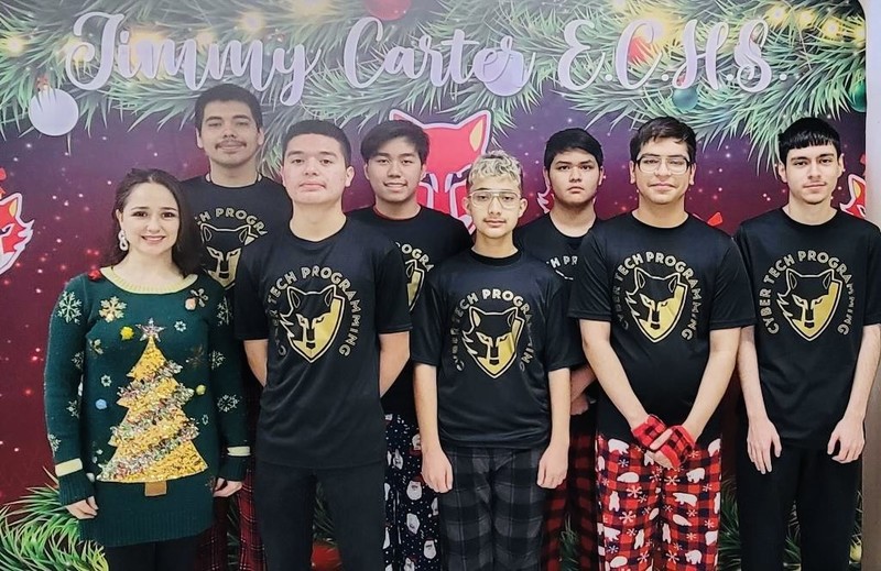 Our Cyber Techies in their Christmas PJ's.